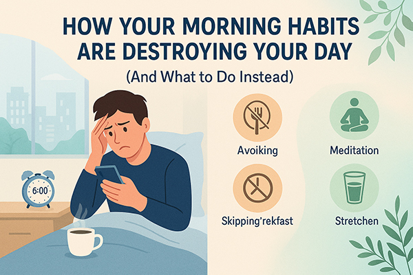 Morning Habits social media before getting out of bed n
